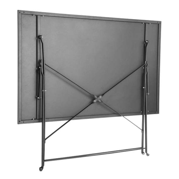 Bolero Perth Black Pavement Style Folding Table Rectangular 1100x700mm ch968