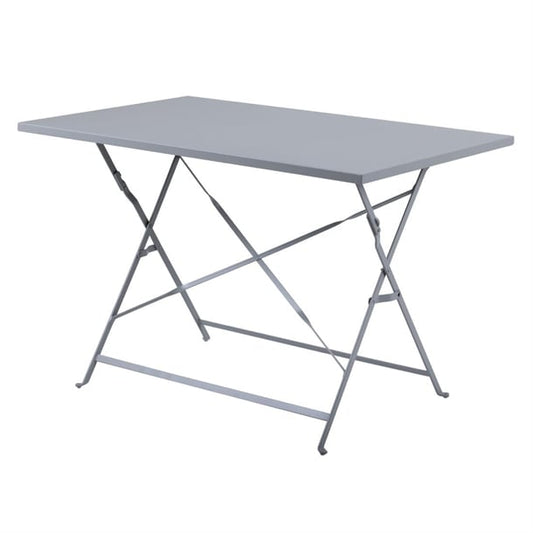 Bolero Perth Grey Pavement Style Folding Table Rectangular 1100x700mm ch969