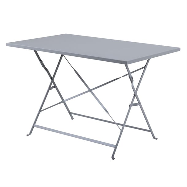 Bolero Perth Grey Pavement Style Folding Table Rectangular 1100x700mm ch969