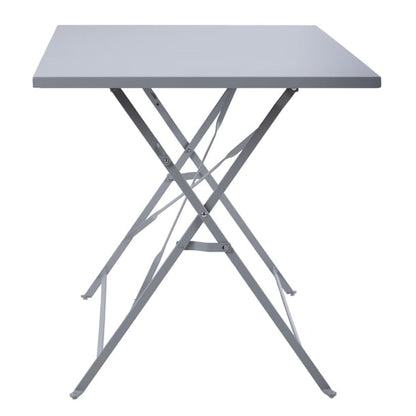 Bolero Perth Grey Pavement Style Folding Table Rectangular 1100x700mm ch969