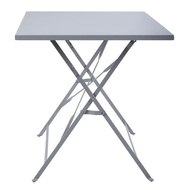 Bolero Perth Grey Pavement Style Folding Table Rectangular 1100x700mm ch969