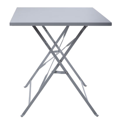 Bolero Perth Grey Pavement Style Folding Table Rectangular 1100x700mm ch969