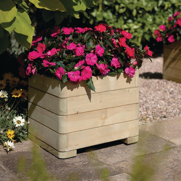 Rowlinson Marberry Layer Square Wooden Planter 50cm ch981