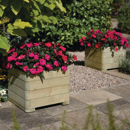 Rowlinson Marberry Layer Square Wooden Planter 50cm ch981
