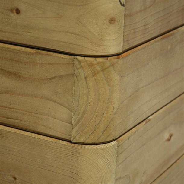 Rowlinson Marberry Layer Planter Rectangular Natural Timber 100cm ch982