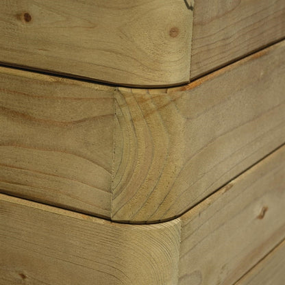 Rowlinson Marberry Layer Planter Rectangular Natural Timber 100cm ch982