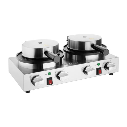Buffalo Double Round Belgian Waffle Maker cj533