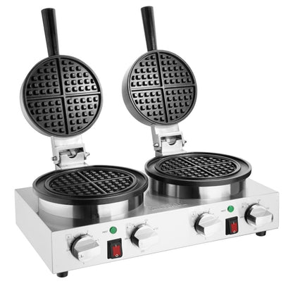 Buffalo Double Round Belgian Waffle Maker cj533