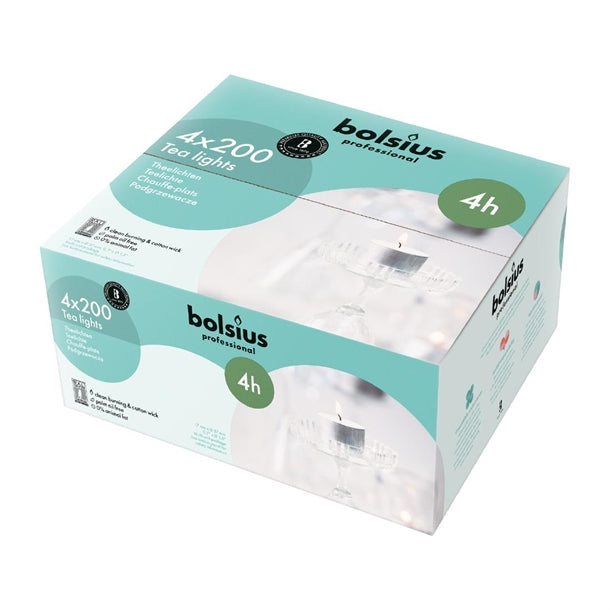 Bolsius Professional 4 Hour Tealights (200 Pack) cj879