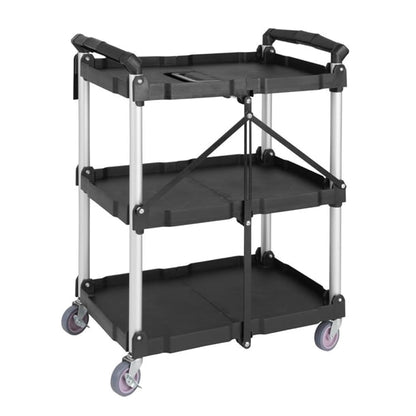 Vogue 3 Tier PP Folding Trolley Black Small ck113