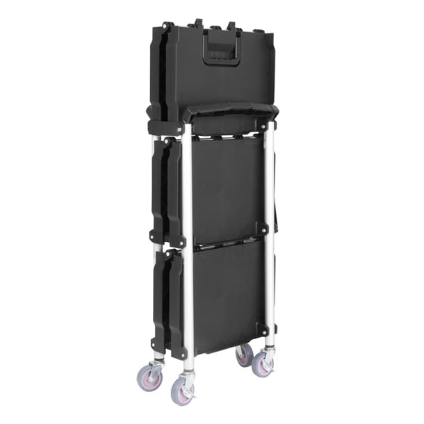 Vogue 3 Tier PP Folding Trolley Black Small ck113