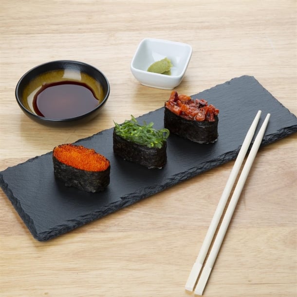 Olympia Natural Slate Rectangular Display Trays 300mm (4 Pack) ck408