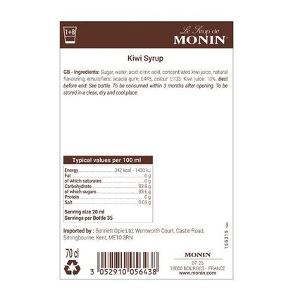 Monin Kiwi Syrup 700ml ck768