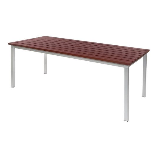 Enviro Outdoor Walnut Effect Faux Wood Table 1800mm ck810