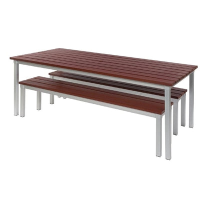 Enviro Outdoor Walnut Effect Faux Wood Table 1800mm ck810