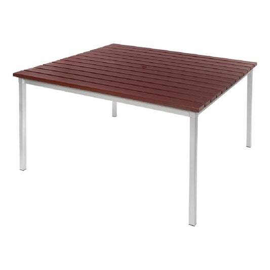 Enviro Square Outdoor Walnut Effect Faux Wood Table 1250mm ck811