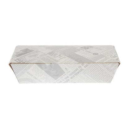 Colpac Compostable Food Boxes Newspaper Print 250mm (150 Pack) ck882