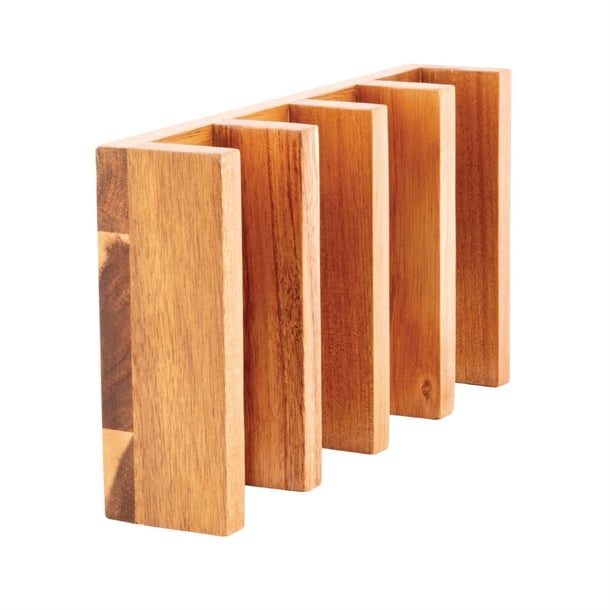 Olympia Acacia Wood Taco Stand ck970