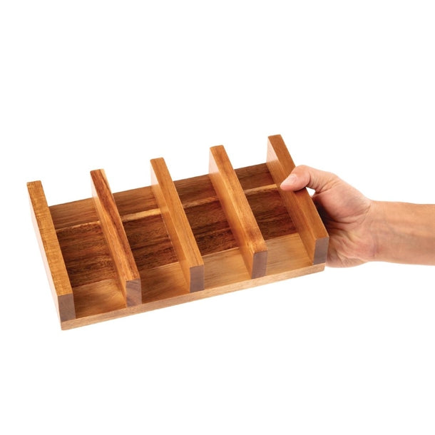 Olympia Acacia Wood Taco Stand ck970