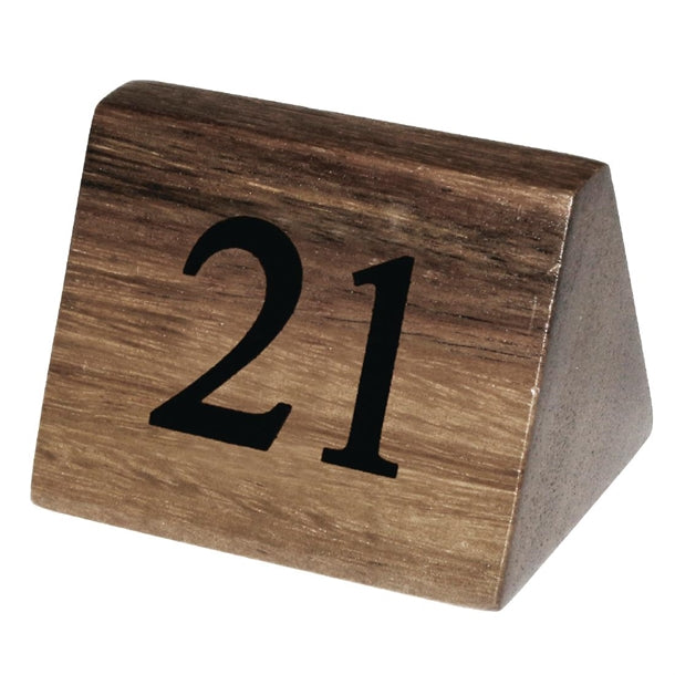 Olympia Wooden Table Number Signs Numbers 21-30 (10 Pack) cl298