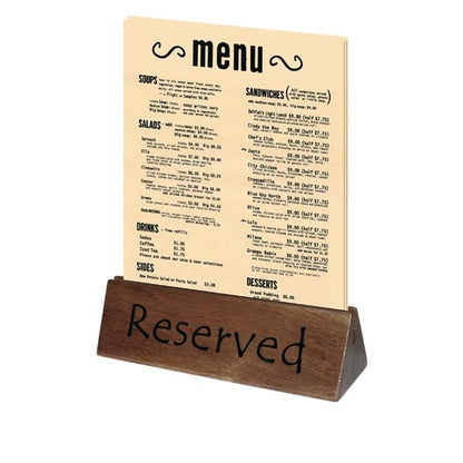 Olympia Acacia Menu Holders and Reserved Sign (10 Pack) cl381