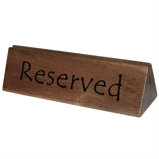 Olympia Acacia Menu Holders and Reserved Sign (10 Pack) cl381
