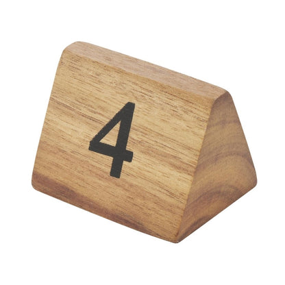 Olympia Acacia Table Number Signs Numbers 1-10 cl392