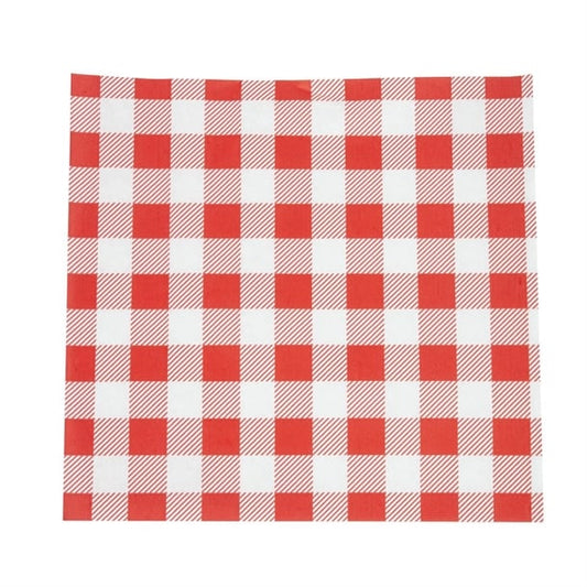 Greaseproof Paper Sheets Red Gingham (200 Pack) p_cl658