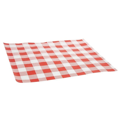 Greaseproof Paper Sheets Red Gingham (200 Pack) p_cl658