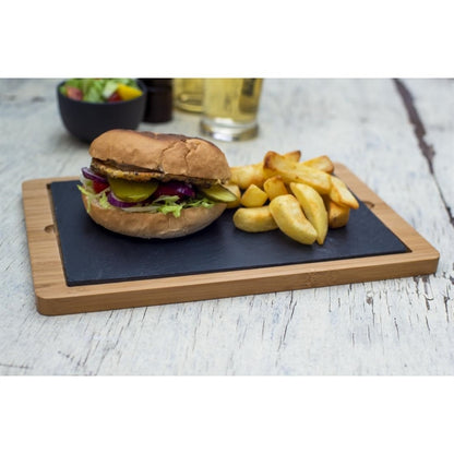 Olympia Smooth Edged Slate Platters 280 x 180mm (2 Pack) cm063