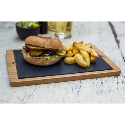 Olympia Smooth Edged Slate Platters 280 x 180mm (2 Pack) cm063