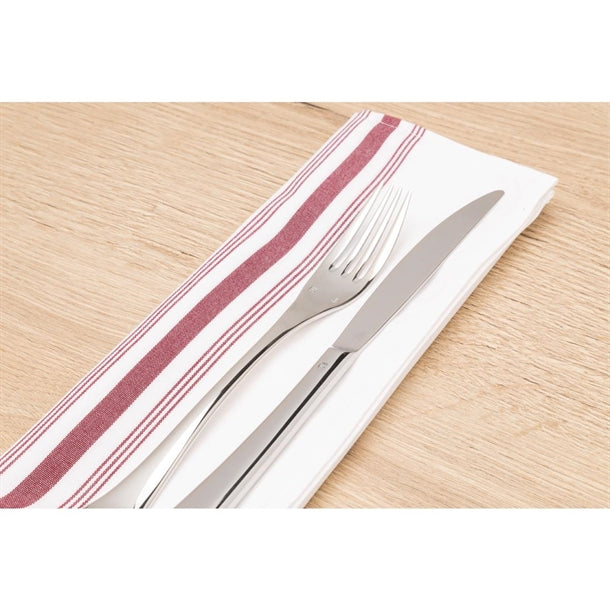 Bistro Table Napkins Burgundy Stripe (10 Pack) cm317
