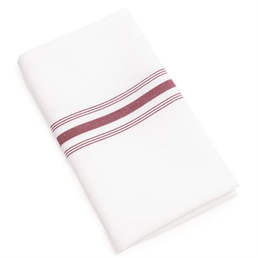 Bistro Table Napkins Burgundy Stripe (10 Pack) cm317