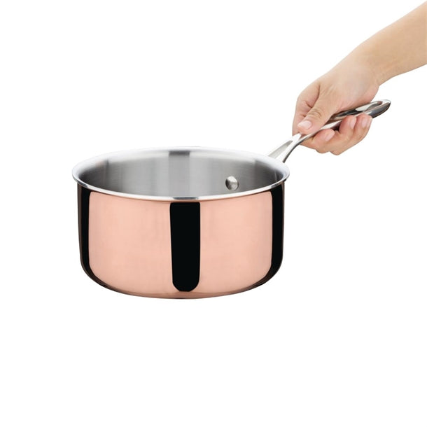 Vogue Copper Tri-Wall Saucepan 18cm cm675