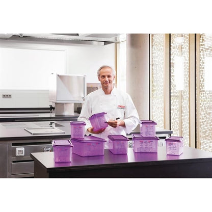 Araven Allergen Polypropylene 1/3 Gastronorm Food Container Purple 6Ltr cm788