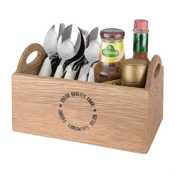 Olympia Oak Printed Table Caddy 230mm cn517