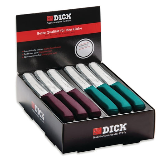 Dick Countertop 40-Piece Utility Knife Box Set Purple and Turquoise cn557