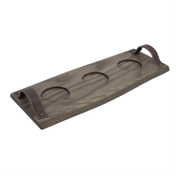 Olympia Ash Wood Serving Platter with Leather Handles 370mm cn620