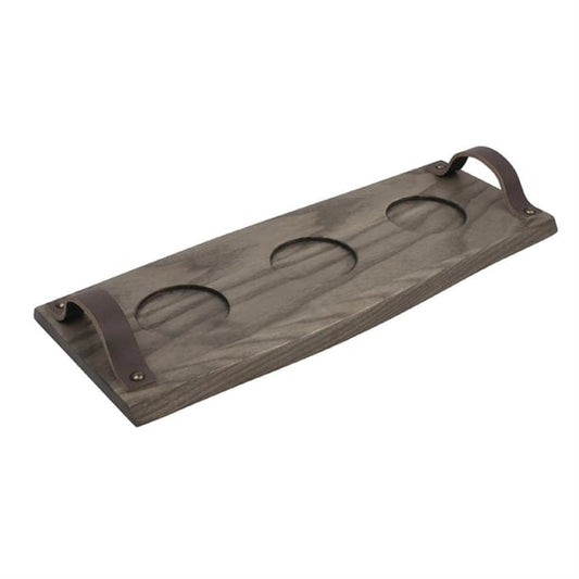 Olympia Ash Wood Serving Platter with Leather Handles 370mm cn620