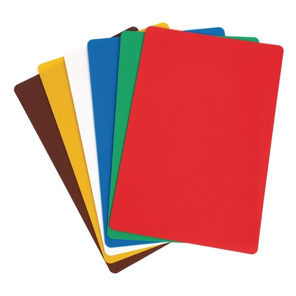 Hygiplas Antibacterial 6-Piece Chopping Board Set 450x300x1.5mm cp520