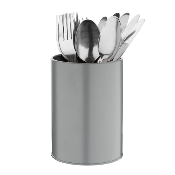 Olympia Galvanised Utensil Tin Grey cr971