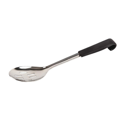 Vogue Slotted Serving Spoon Black Handle 340mm cs911