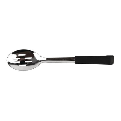Vogue Slotted Serving Spoon Black Handle 340mm cs911