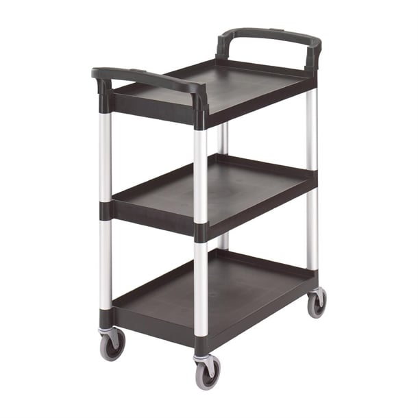 Cambro Three Shelf Utility Cart Black ct349