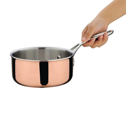 Vogue Copper Tri-Wall Saucepan 16cm ct998