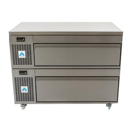 Adande Counter Fridge Freezer Double Drawer SVS2/CT cu162