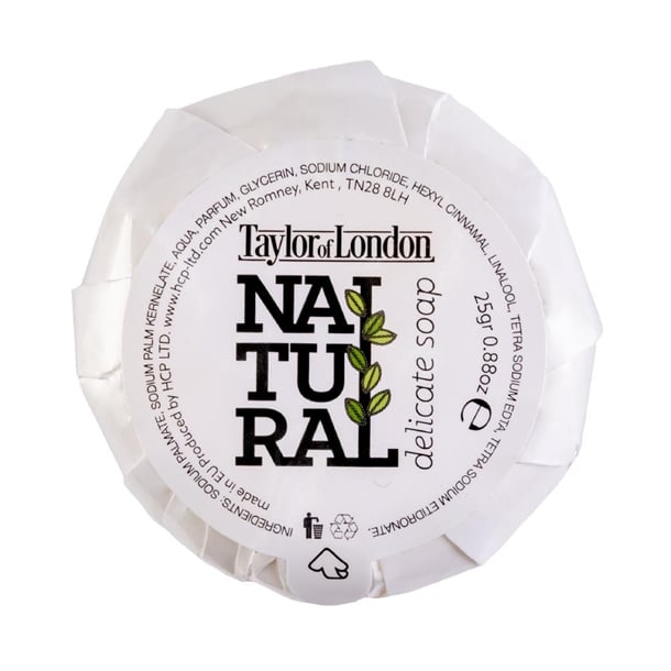 Hotel Complimentary Taylor of London 90% Natural Pleated Soap 25g (100 Pack) cu221