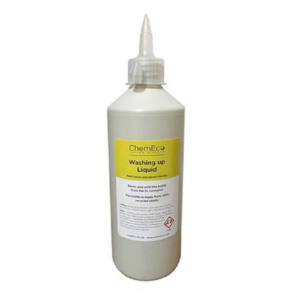 ChemEco Refillable Washing Up Bottle and Spout 500ml cu253