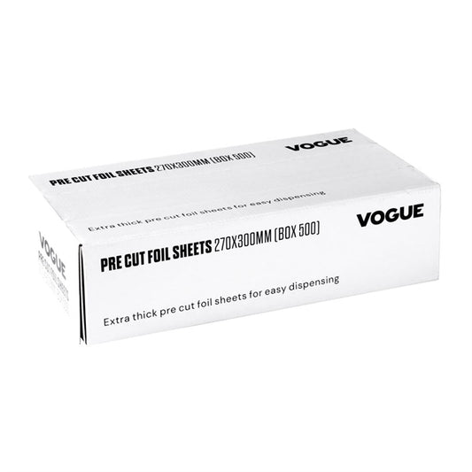Vogue Aluminium Foil Sheets 270x300mm (500 Pack) cu259