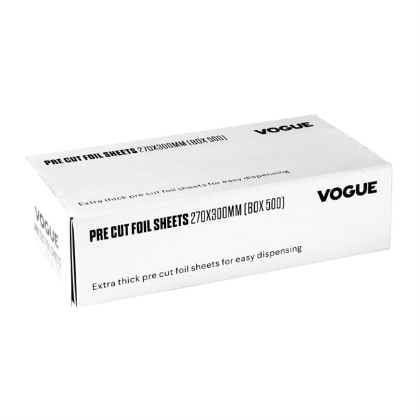 Vogue Aluminium Foil Sheets 270x300mm (500 Pack) cu259